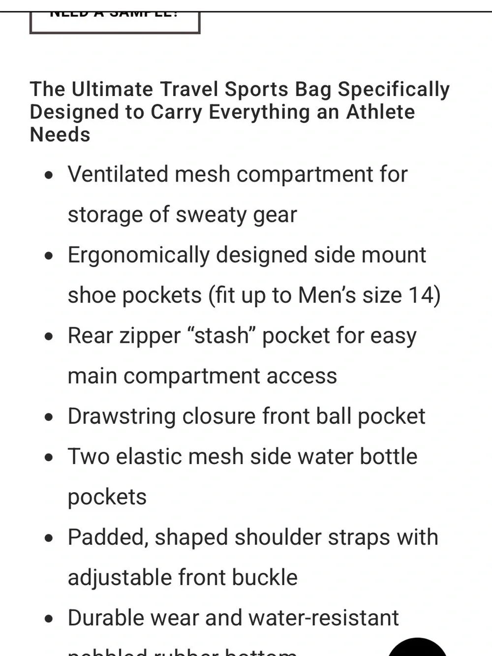 Point3 basketball bag.  Grey